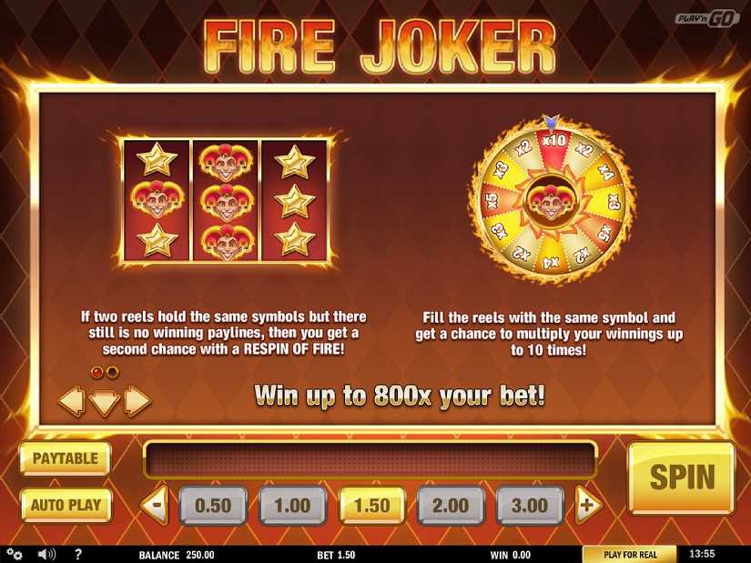 Бонус в игровом автомате Fire Joker