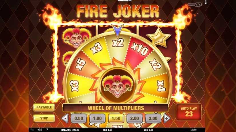 Колесо фортуны игровом автомате Fire Joker